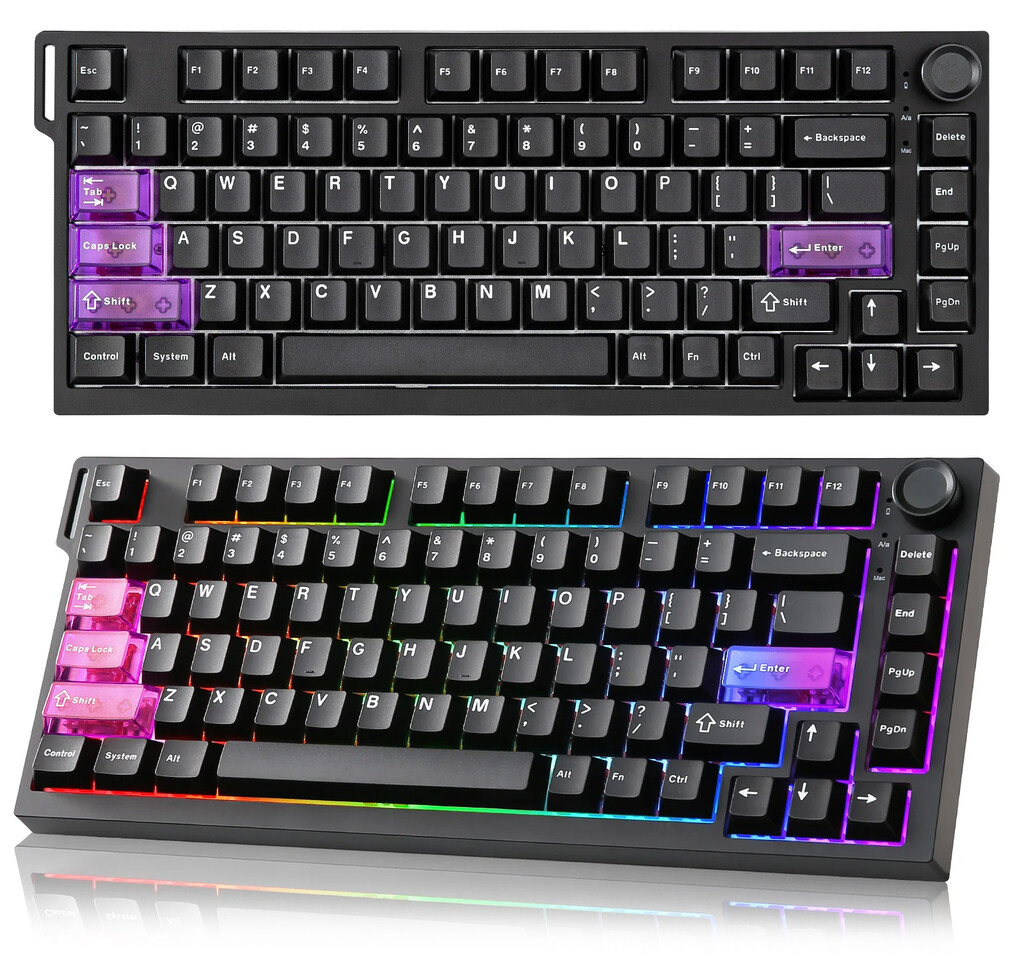    YUNZII выпустила RT75 PRO — «механику» с частотой опроса 8000 Гц по беспроводной связи