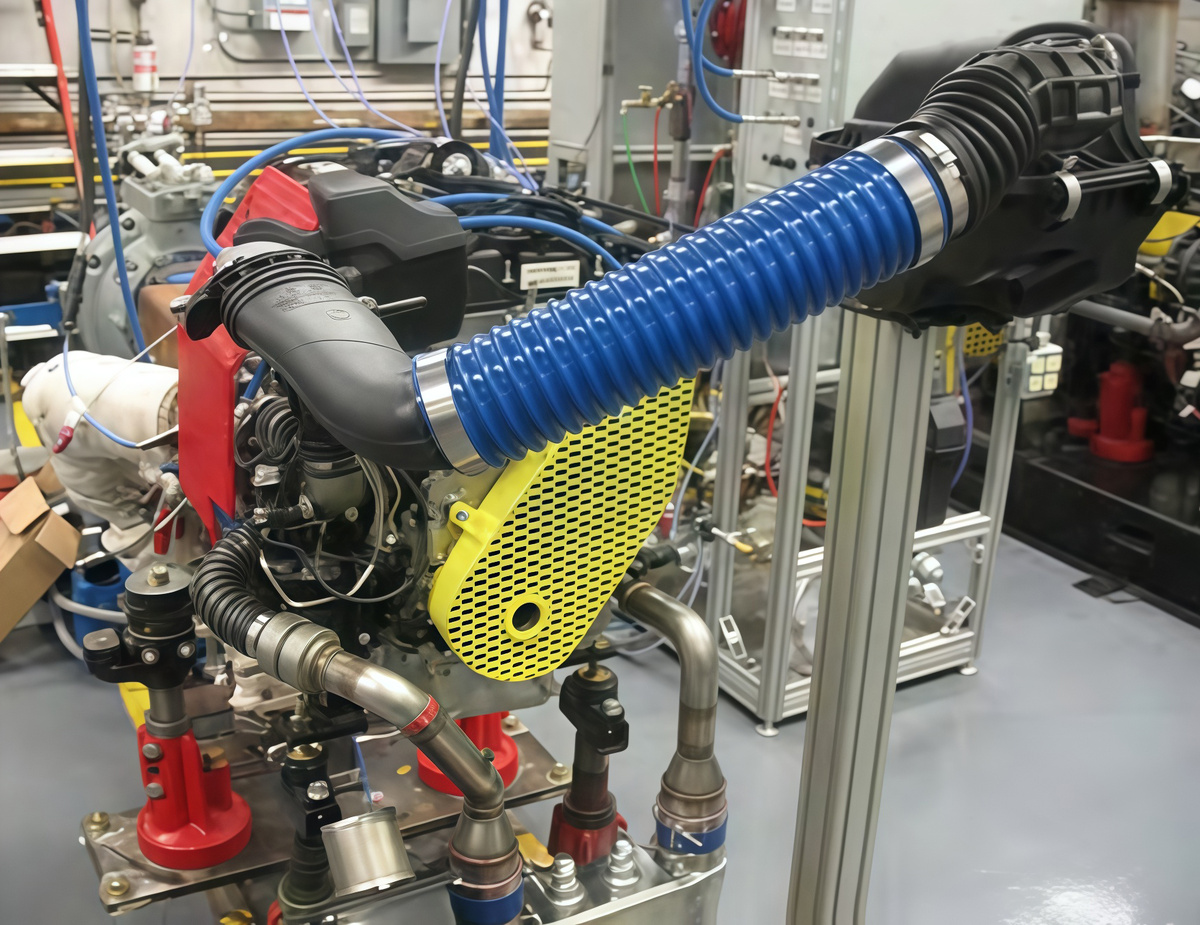 Испытательный стенд с двигателем Ford EcoBoost 2L.