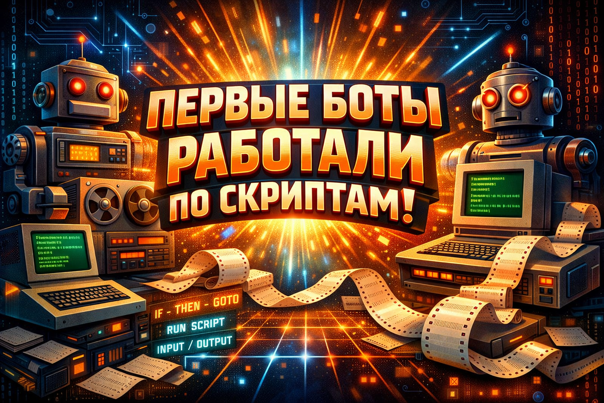 Первые боты работали по скриптам