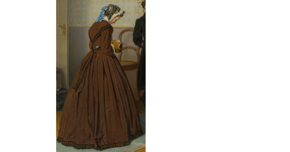 Фрагмент картины «Приезд гувернантки в купеческий дом»