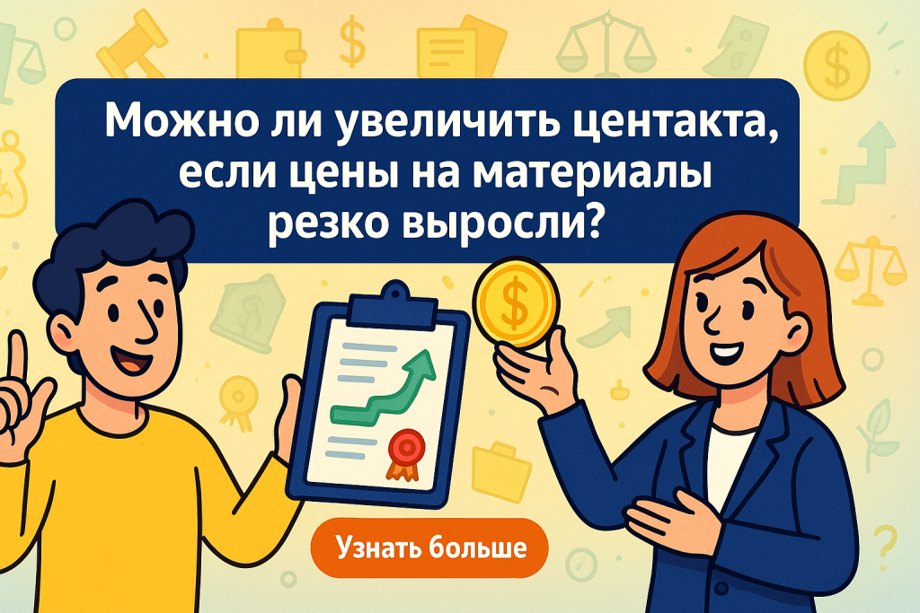    Можно ли увеличить цену контракта, если цены на материалы резко выросли?