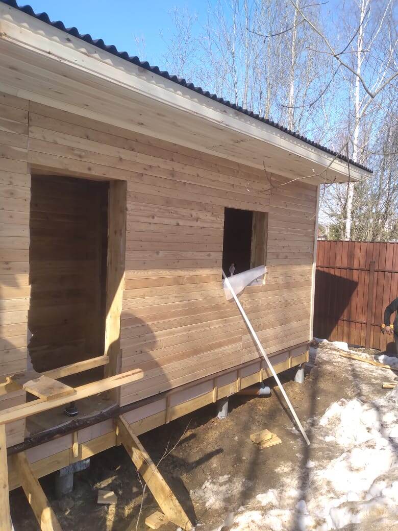 Вагонка из лиственницы пока без покрытия 