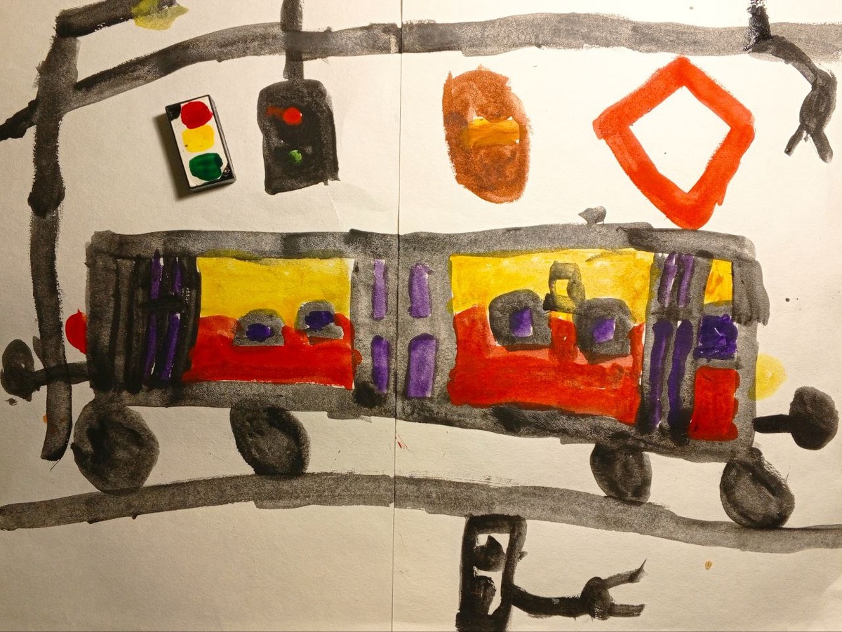 Сёмка трамвай рисовал