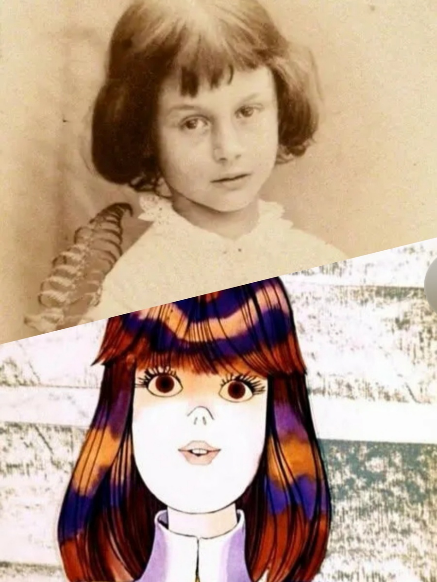 Настоящая Алиса Лиддел и Алиса из нашего мультфильма. А сходство немного есть....