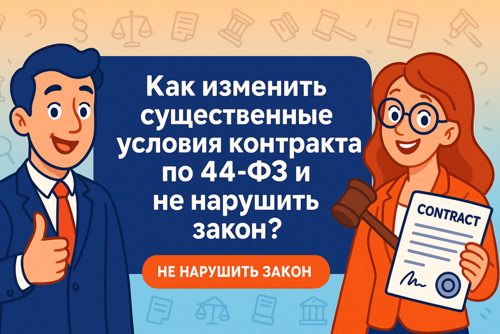    Как изменить существенные условия контракта по 44-ФЗ и не нарушить закон?