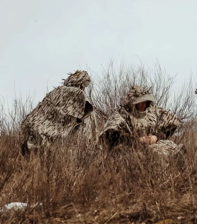 Пример сливания с местностью накидок от тепловизора
