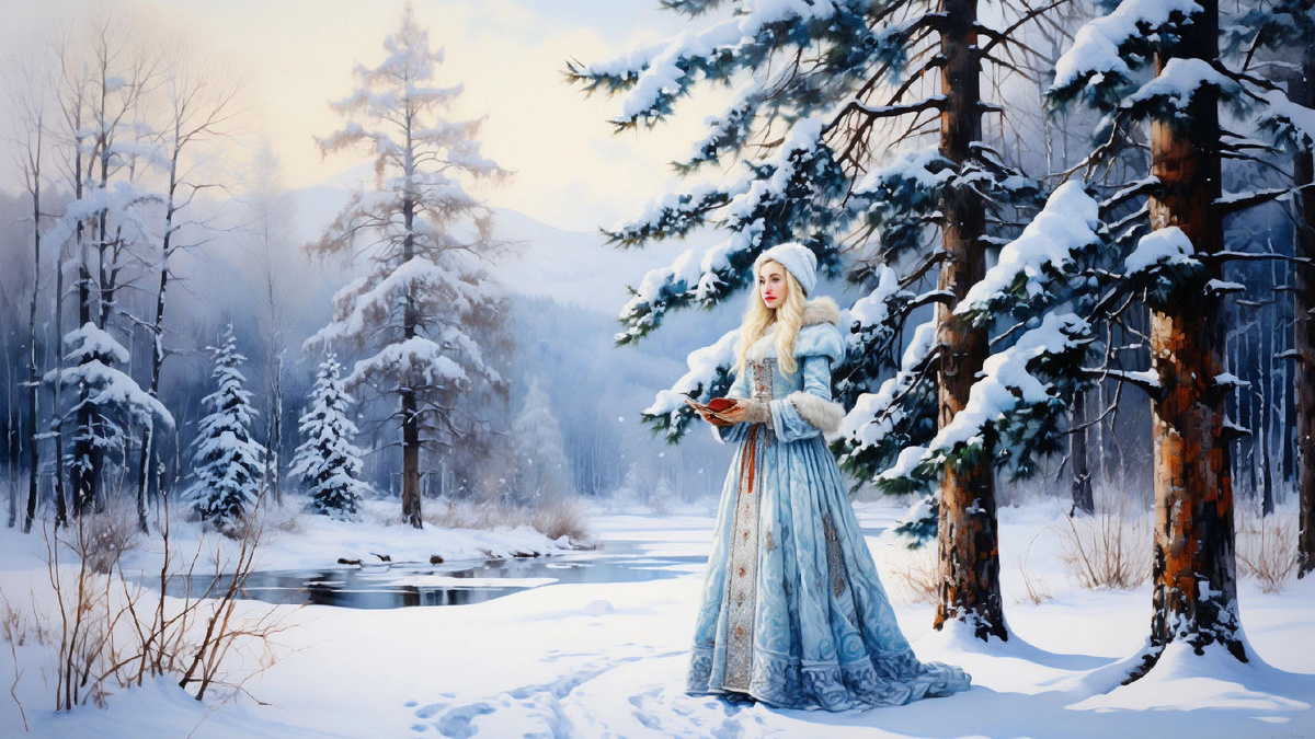 Снегурочка в зимнем лесу | Блог postopochemu.ru