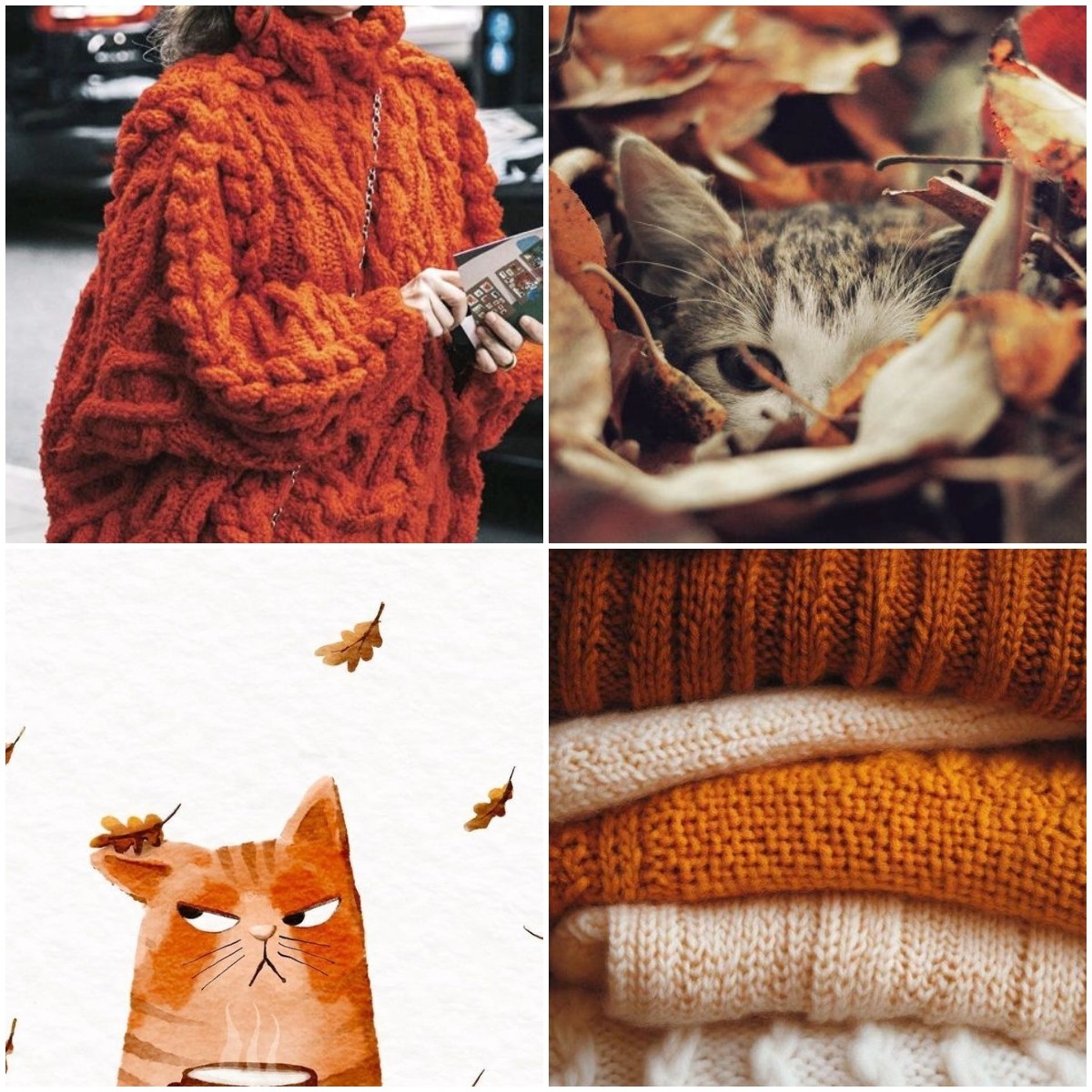 1. Базовые вещи октября. Иллюстрации из открытых источников, коллажи авторские.