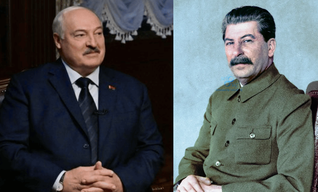 Коллаж наш. А.Г. Лукашенко, И.В. Сталин