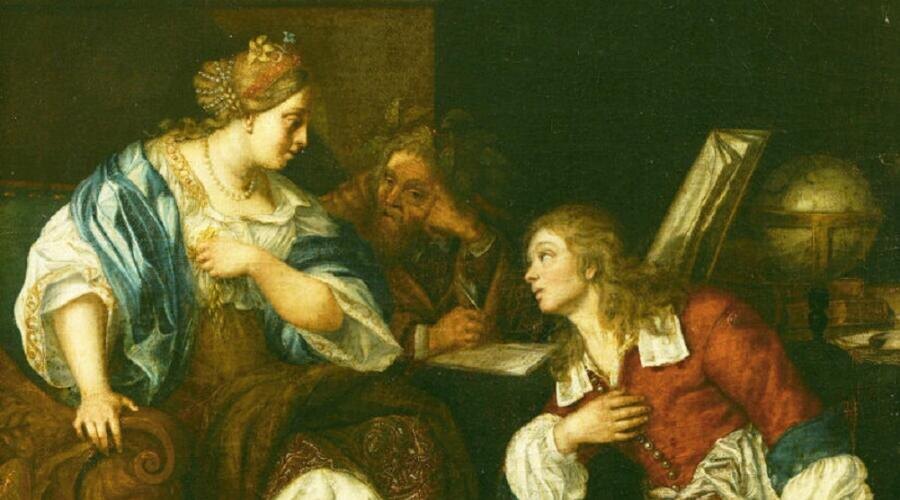    Якоб ван дер Слуйс, «Аллегория выхода из приюта» (фрагмент) Фото: Общественное достояние