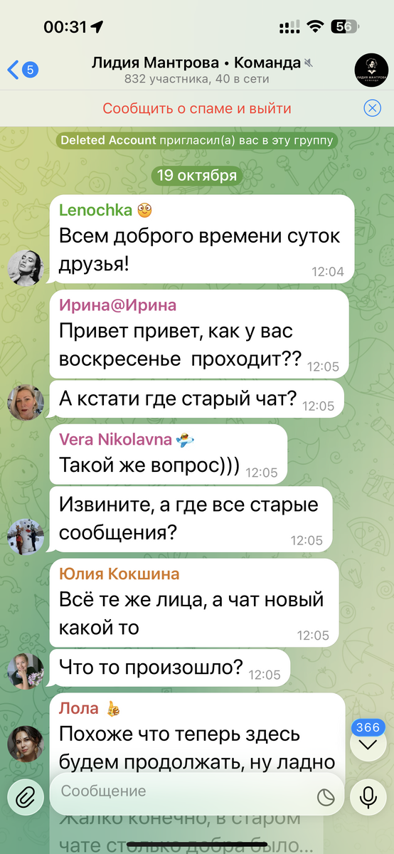 Скрин шоты из Telegram-чата «Лидия Мантрова. Команда». Фото: Хатуна Колбая