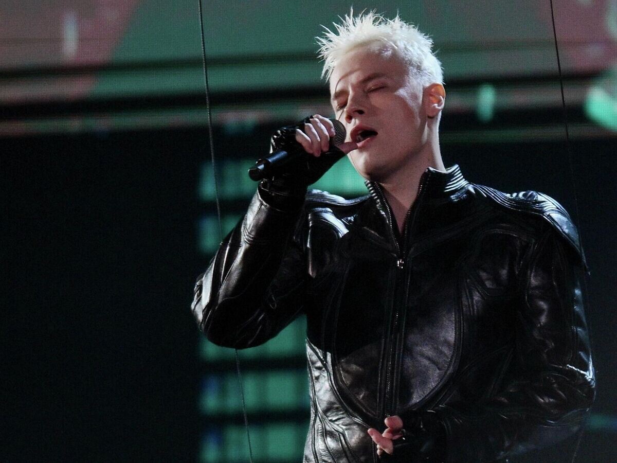    Ярослав Дронов выступает на международном музыкальном конкурсе "Интервидение" в Москве.© РИА Новости / Владимир Астапкович