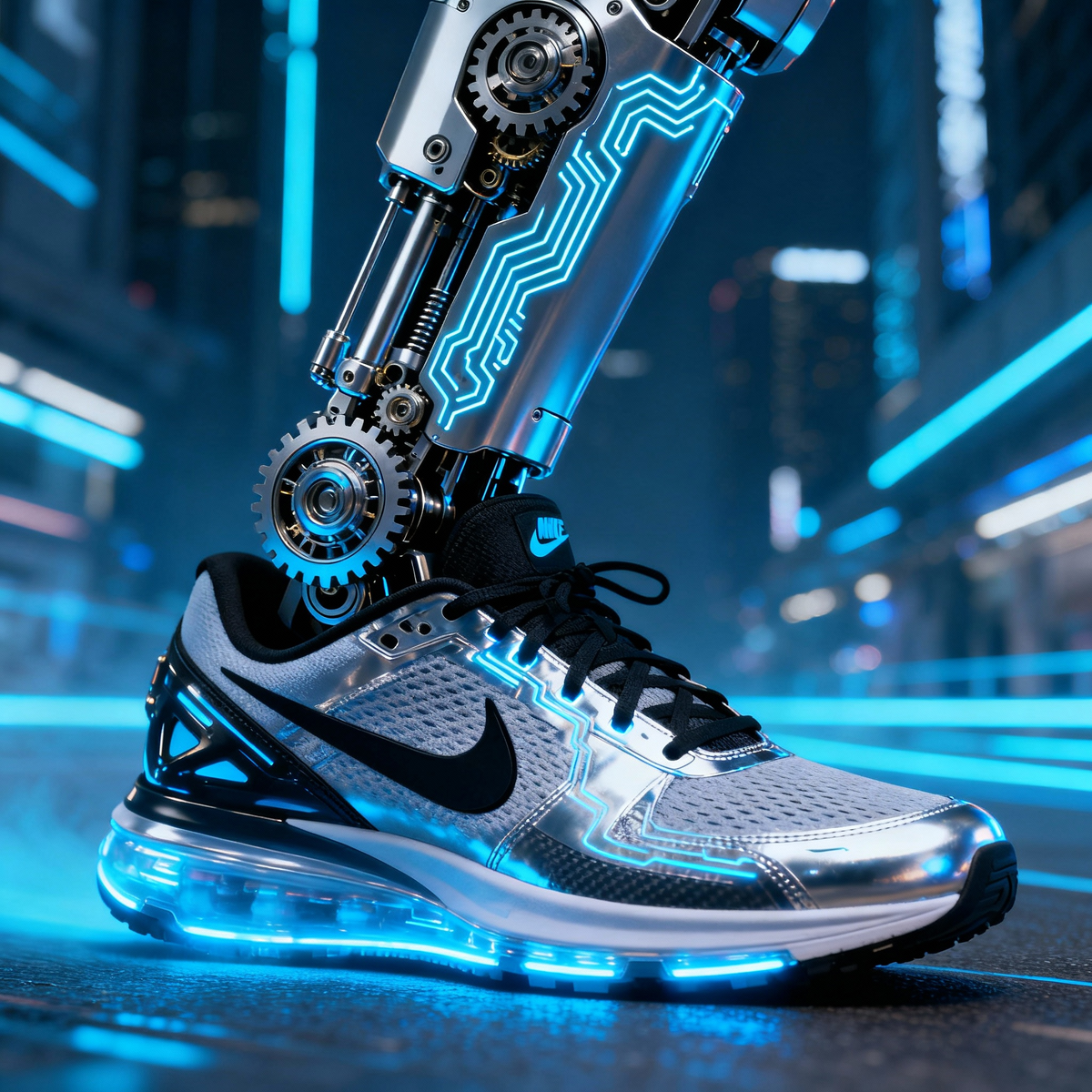 Nike Project Amplify роботизированная насадка на обувь с эстетикой киберпанка