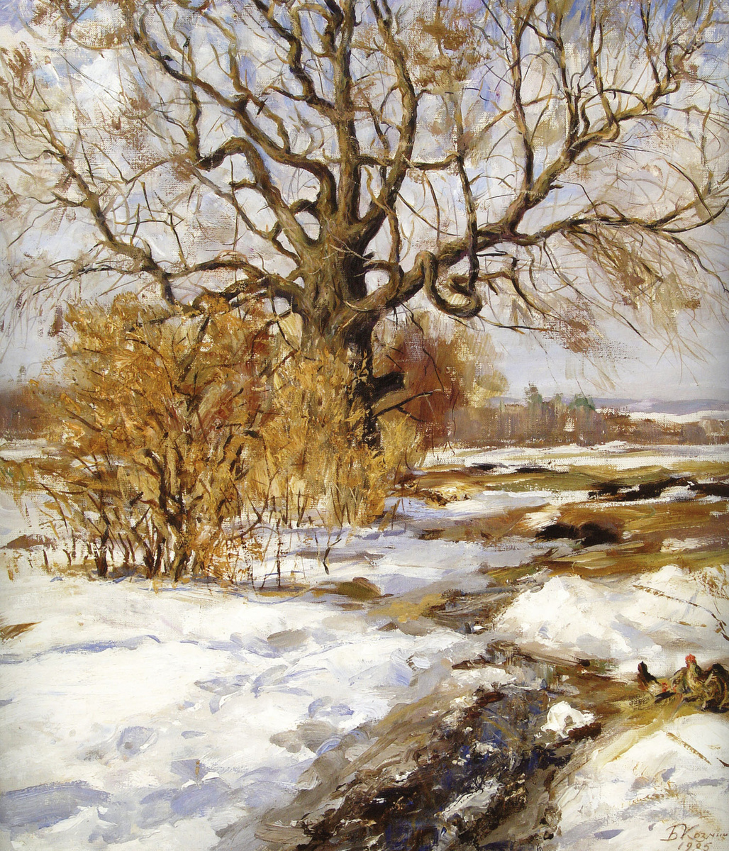 Борис Михайлович Козмин. Ганнибалова липа. Весна. 1985. Холст, масло. 57 х 49 см.