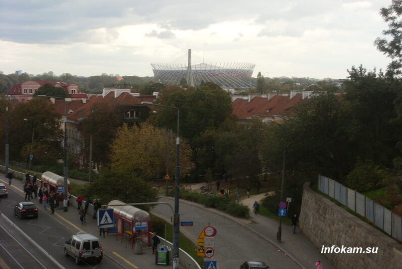    Варшава. Вид на Национальный стадион