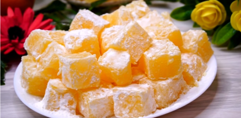 Конфеты к чаю "Рахат Лукум", не зря говорят, чем проще тем вкуснее. Рецепт, о котором молчат кондитеры (лукум без патоки и долгой варки).