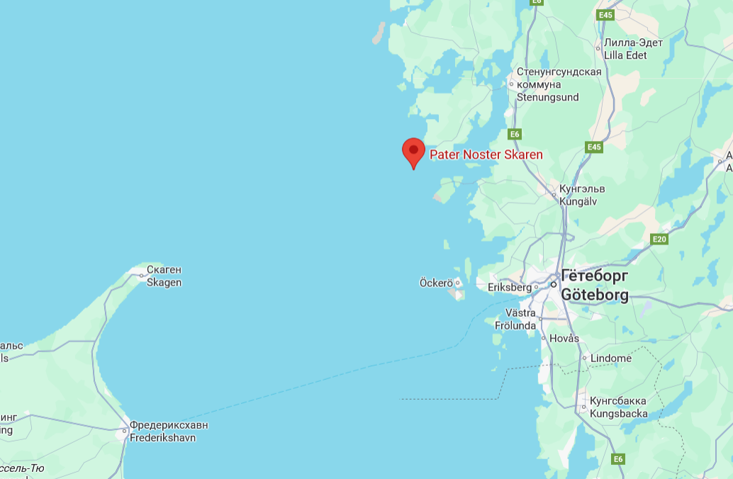 Предполагаемый район учений шведских субмарин