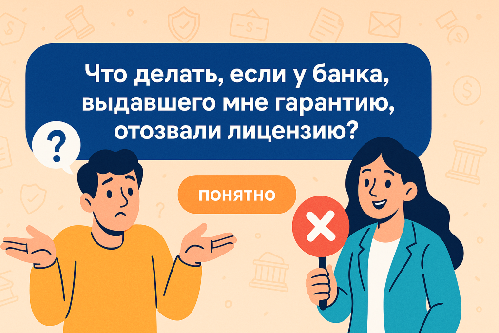    Что делать, если у банка, выдавшего мне гарантию, отозвали лицензию?