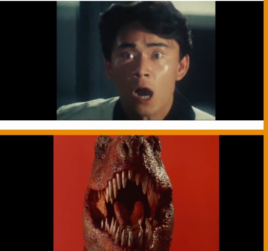 Сверху вниз:сериал Наездник в Маске Блэк, сериал Отряд Динозавров Зюренджеры