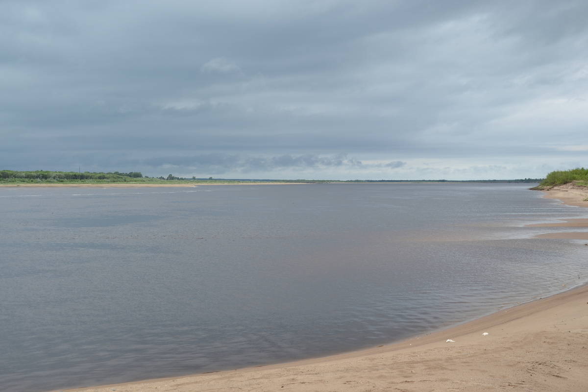 Вид на Двину с берега Куроострова