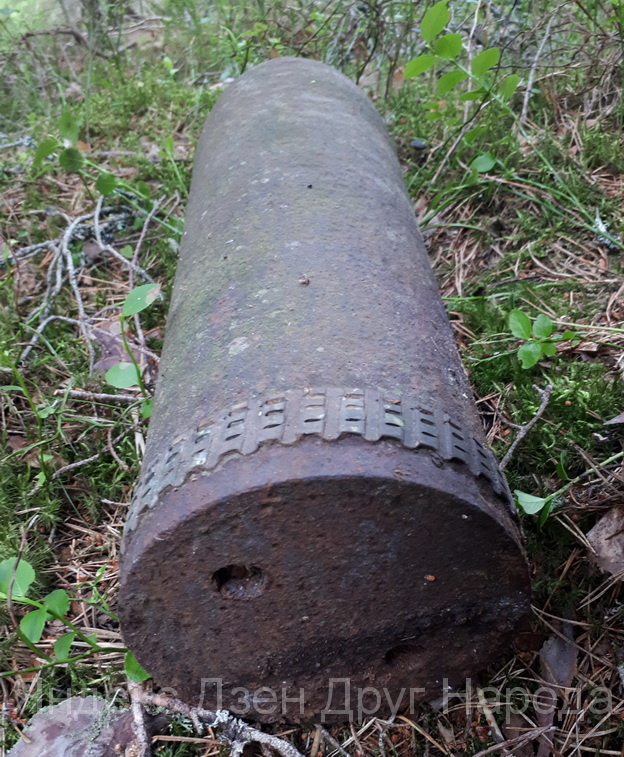 Советская стрелянная фугасная стальная граната Ф-460У. Фото автора