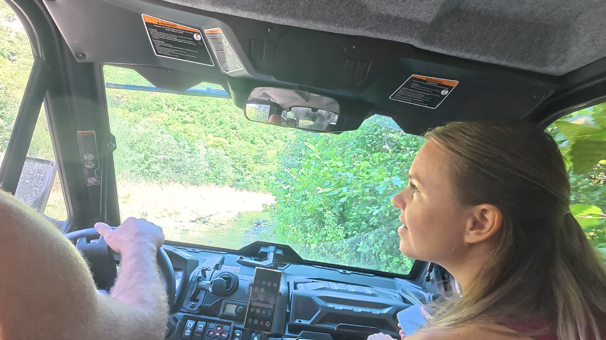 в кабине багги