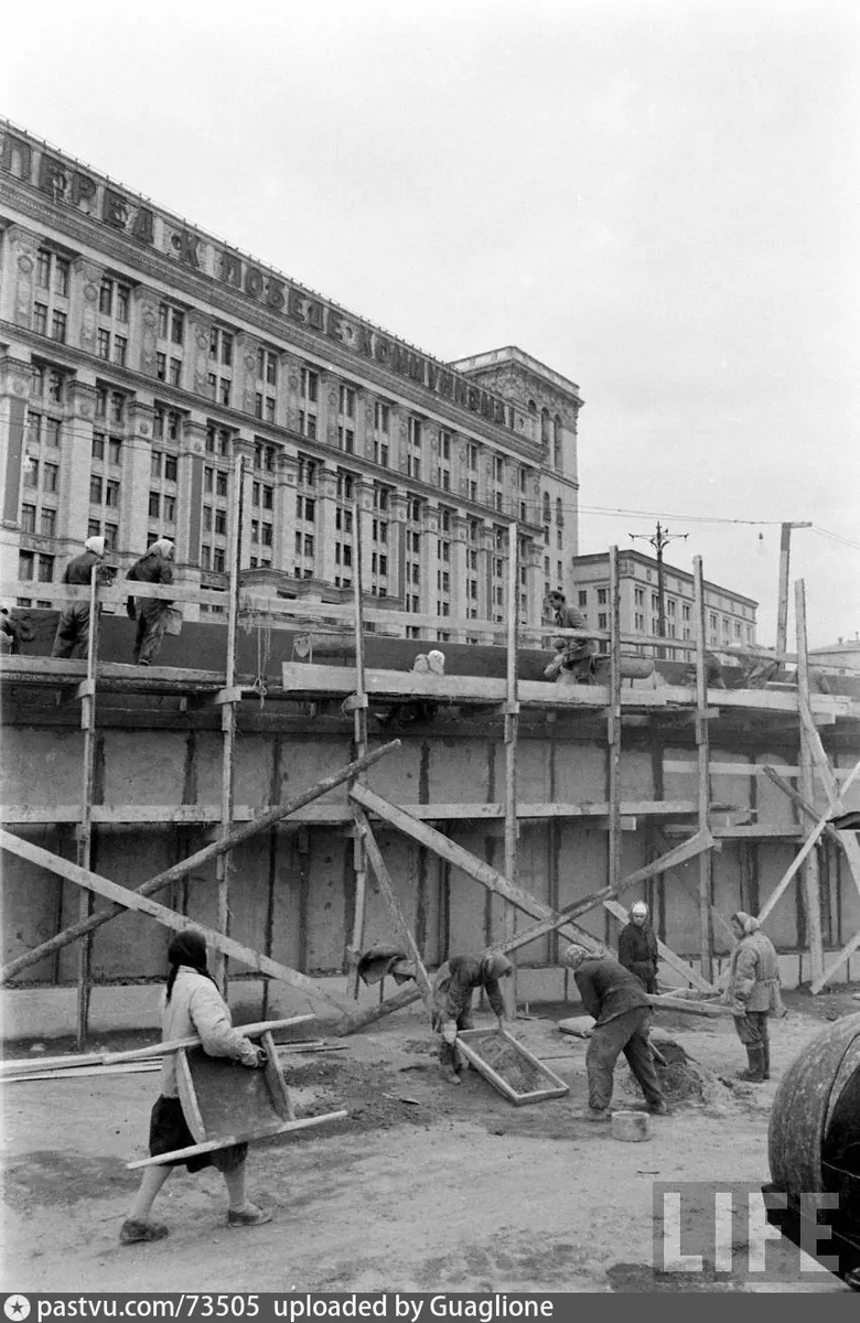 Строительство участка тоннеля ближе к Ленинградскому шоссе, 1961. С сайта www.pastvu.com.