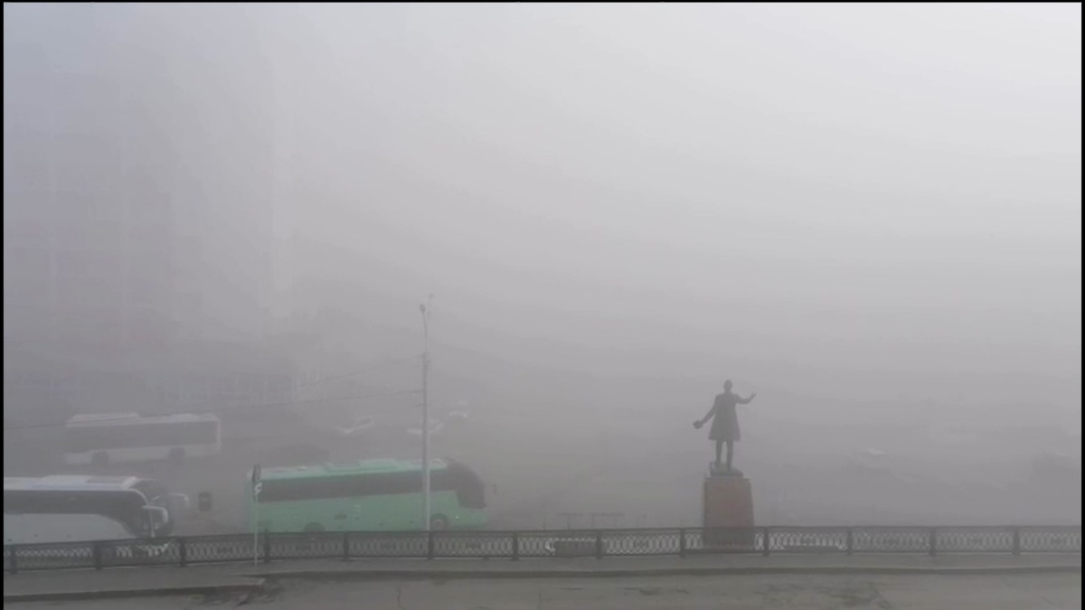    Густой туман окутал Башкортостан