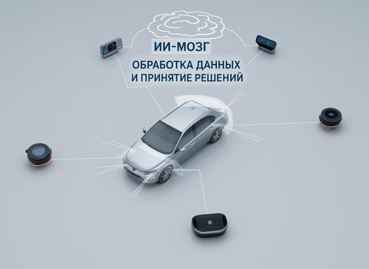 Как автомобиль «видит» мир: совокупность данных с десятков датчиков создает точную цифровую копию окружения в реальном времени.