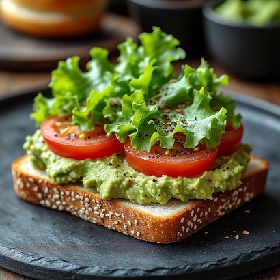 фото бутерброда с авокадо и помидорами
