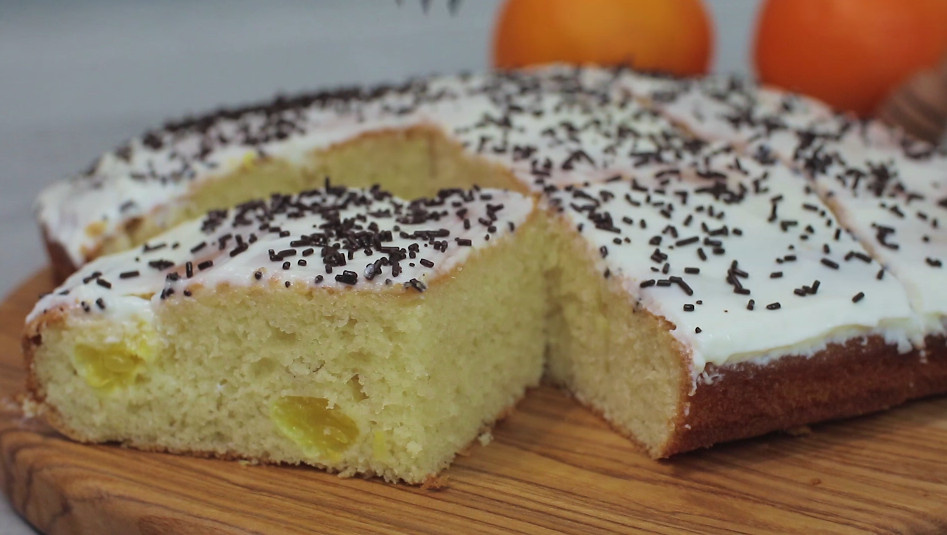 Пирог к чаю с апельсинами