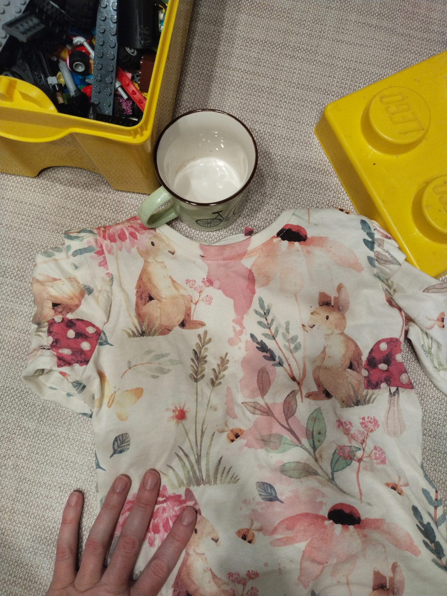 У меня была очень продуктивная неделя. Я, наконец, отстирала от борща все садиковские вещи