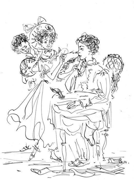 Е. Шипицова. Александра, Лев и Ольга Пушкины. / Из открытых источников.