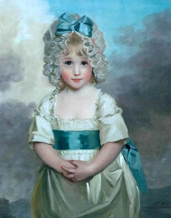 Портрет девочки кисти Д. Хоппнера.  Из открытых источников.