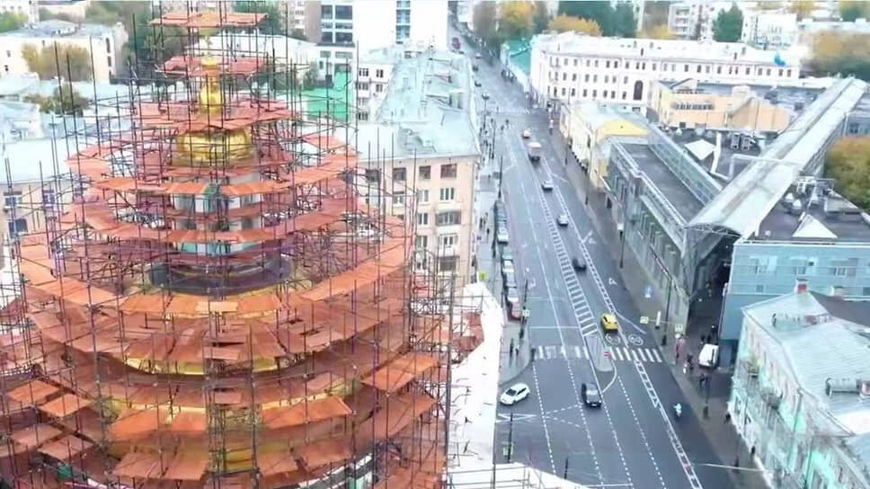Реставрация Собора Богоявления, 25 октября, 2025 года.📷Фото: Telegram-канал Сергея Собянина
