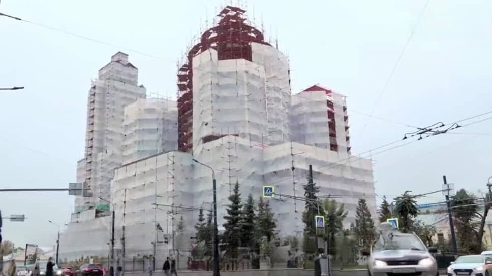 Реставрация Собора Богоявления, 25 октября, 2025 года.📷Фото: Telegram-канал Сергея Собянина
