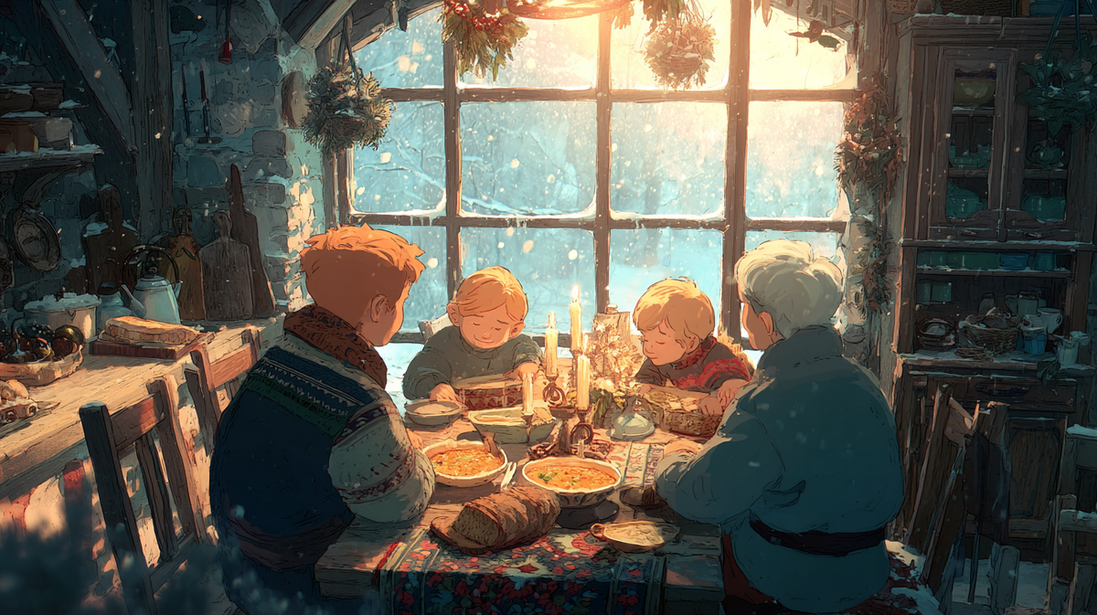 Серый горох с беконом на латвийском рождественском столе