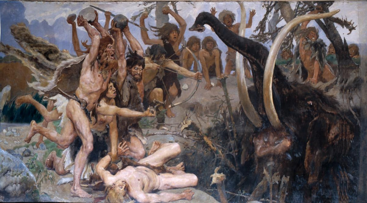 Живописное панно «Каменный век» В.М. Васнецова из Государственного исторического музея, 1884 г.