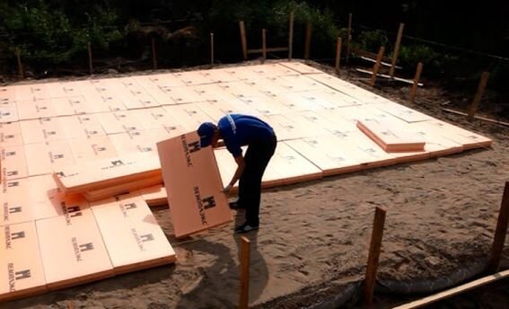 Неправильное утепление плиты снизу