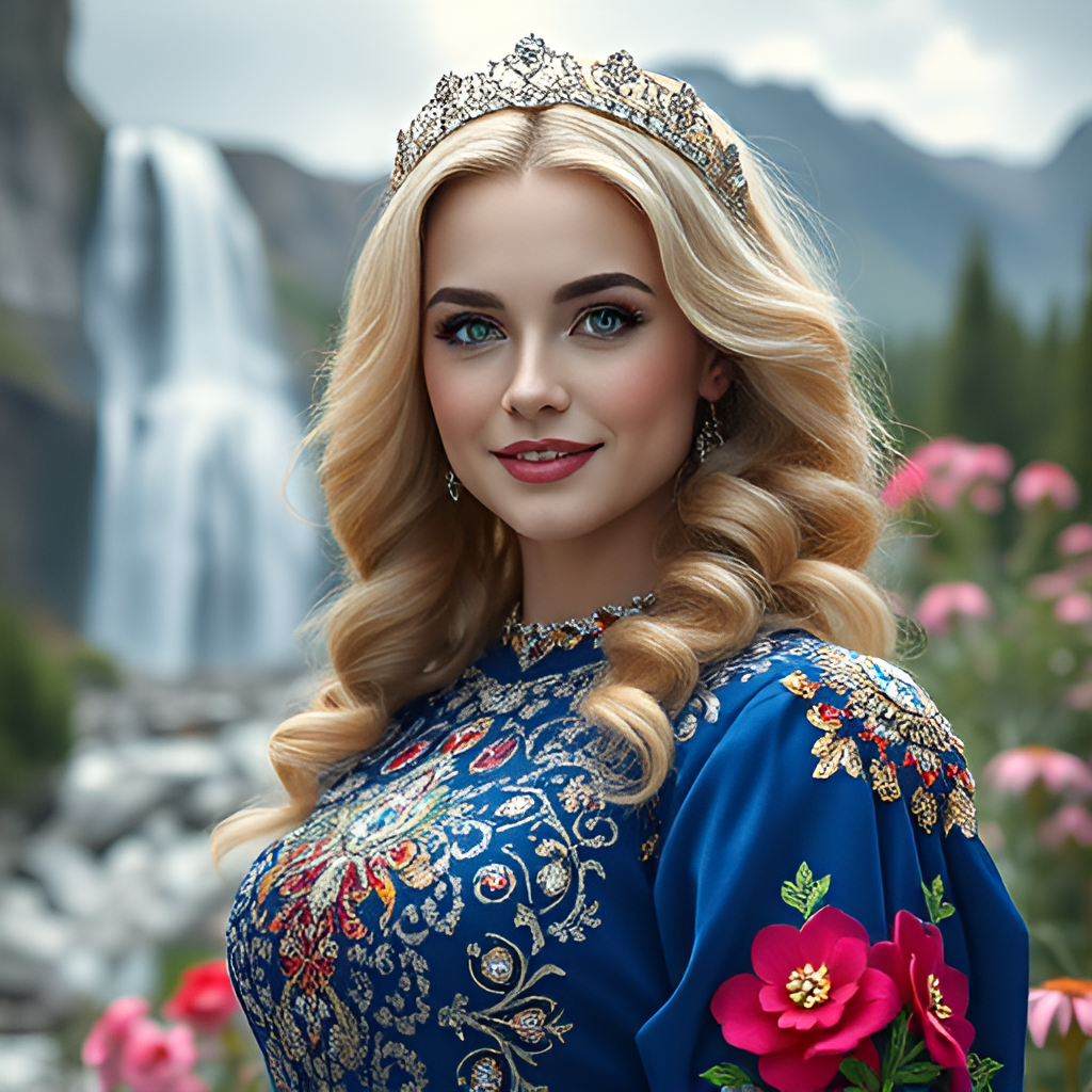 Мариэтта - Младшая принцесса. В галерее иллюстрации созданы нейросетью для онлайн генерации картинок dezgo.com.