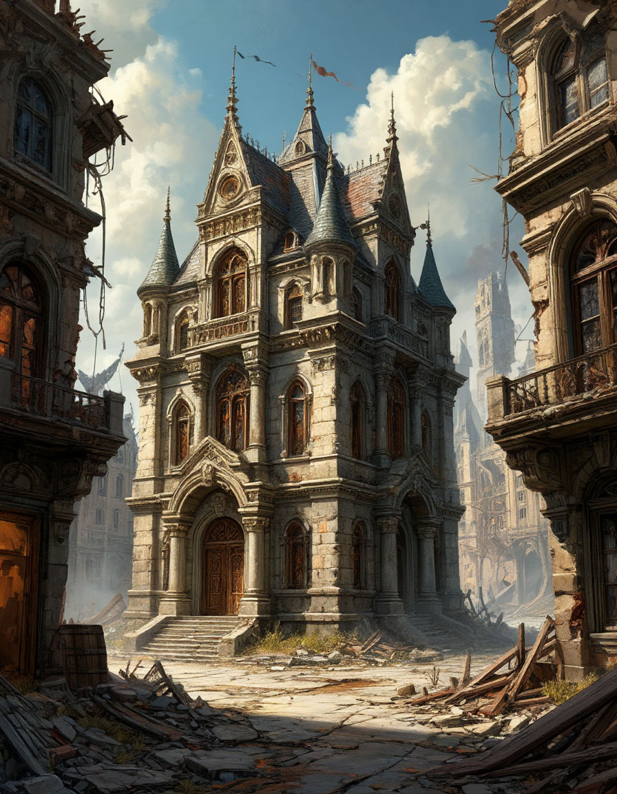 Гномий банк. картинка создана нейросетью по заданию автора