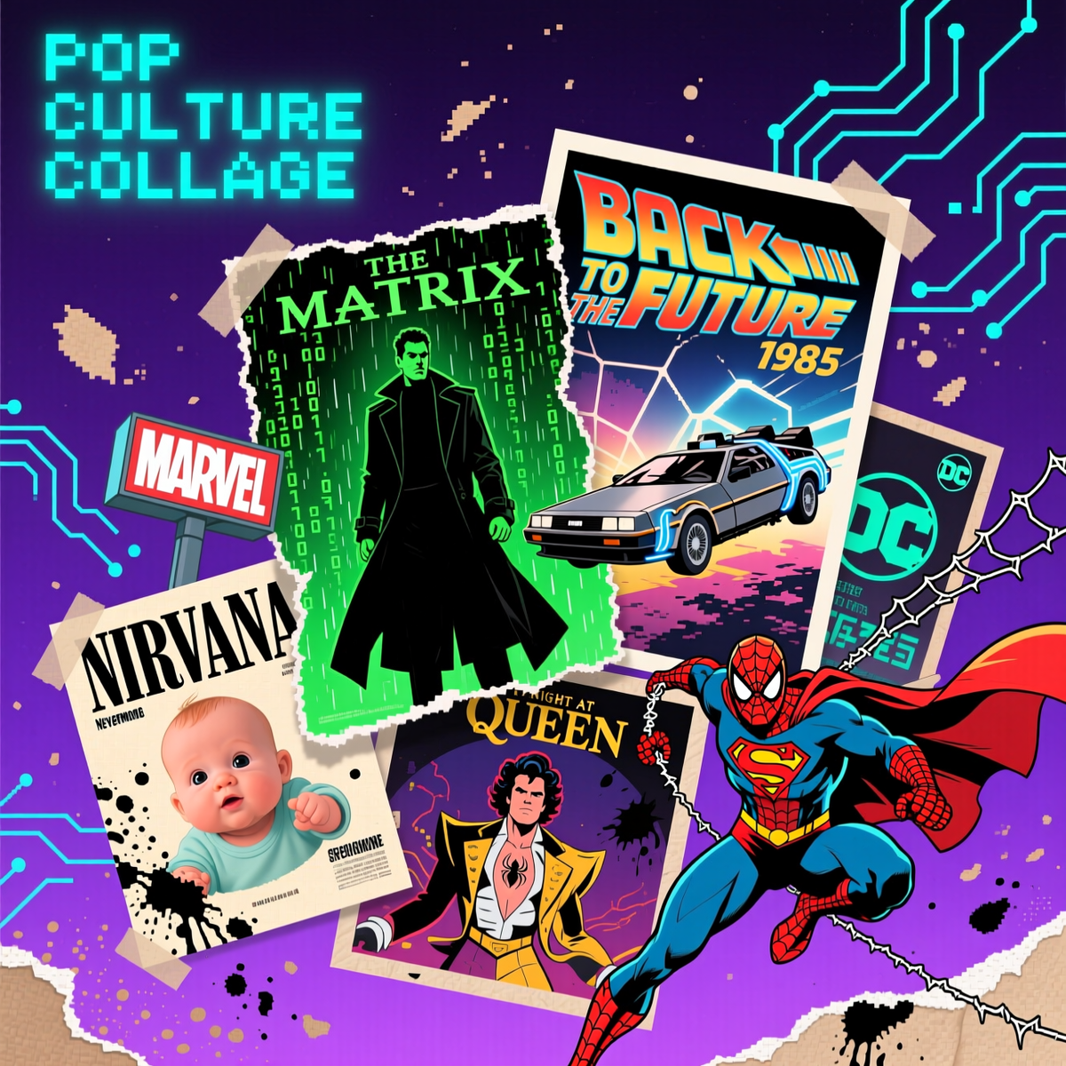 Коллаж Поп-культура