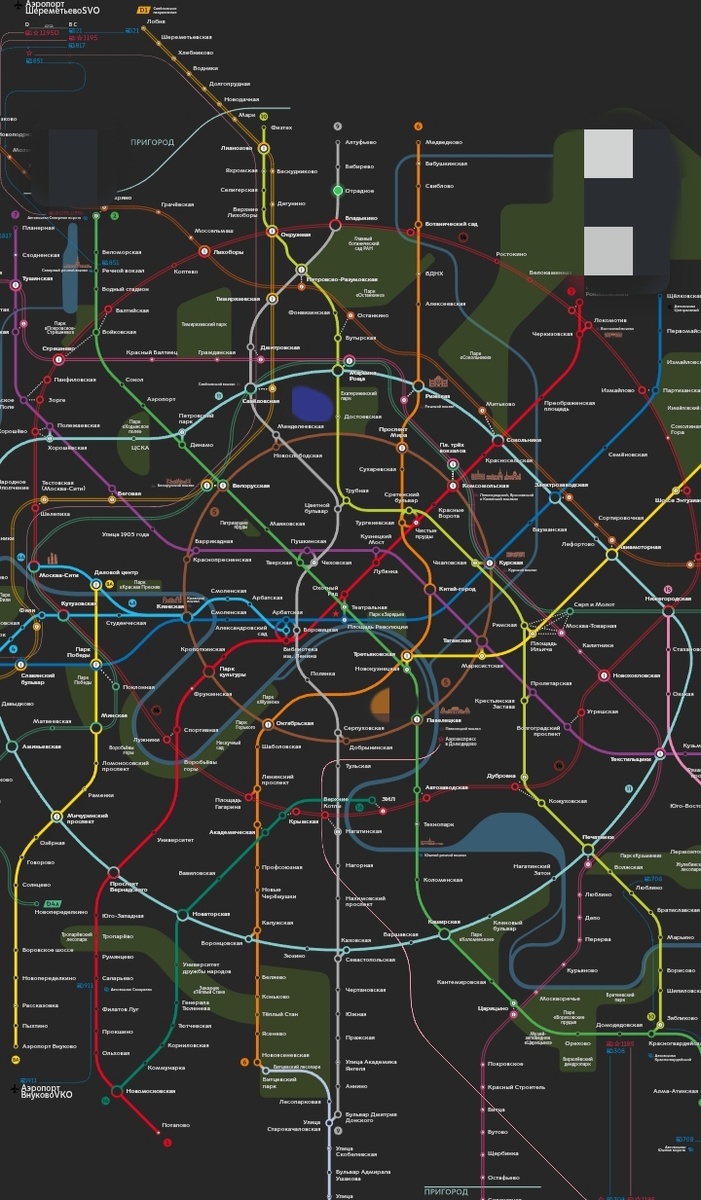 Карта метро бета-версии в приложении "Метро Москвы"