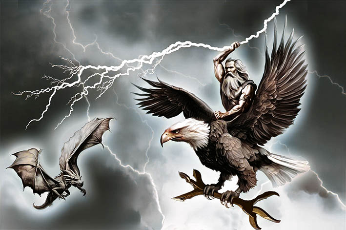 Славянский бог Громовержец Перун, почитаемый в Дыев день