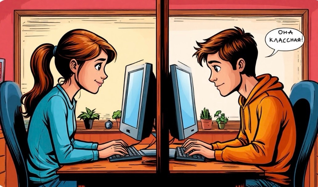 - Вау! Какая шикарная, модель прям, а пишет, что бухгалтерша… - Да он просто Бред Питт, что он в отделе IT делает?!