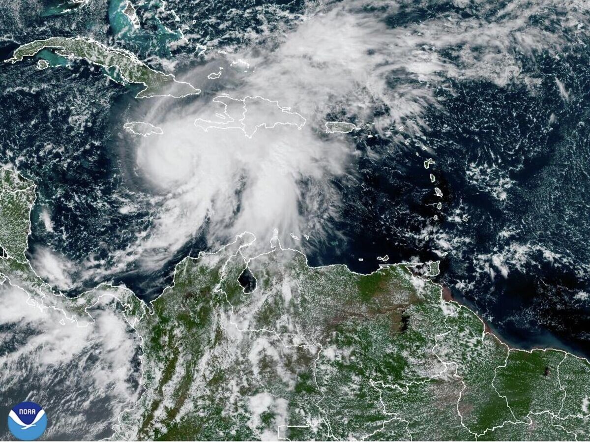    Шторм Мелисса. Спутниковый снимок© AP Photo / NOAA