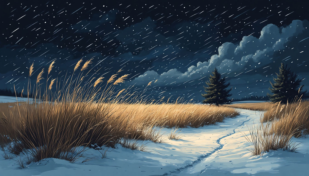 Дождь со снегом. Изображение от ИИ Шедеврум