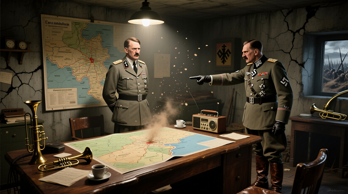 Историческая реконструкция. Командный пункт немецкого командования, май 1940 года. 