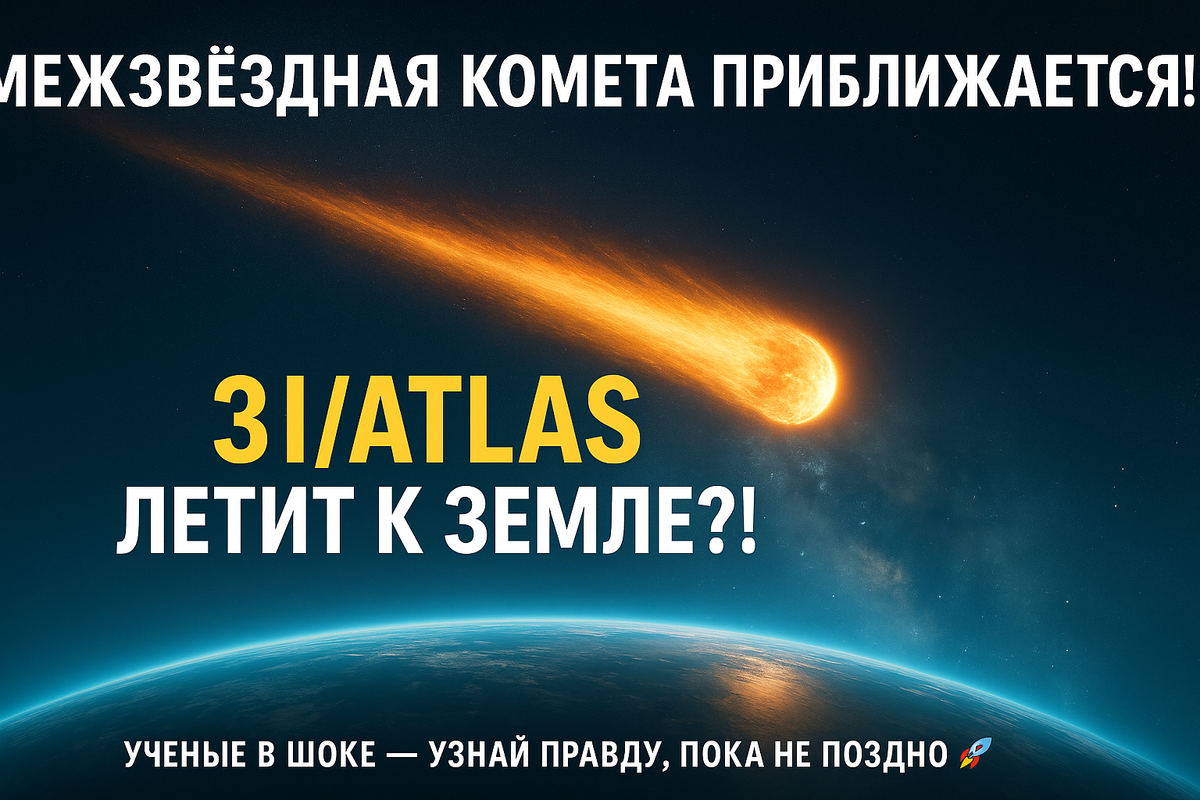 ☄️ Комета 3I/ATLAS летит к нам! Что это за «гость» из другой галактики? 😱🌌