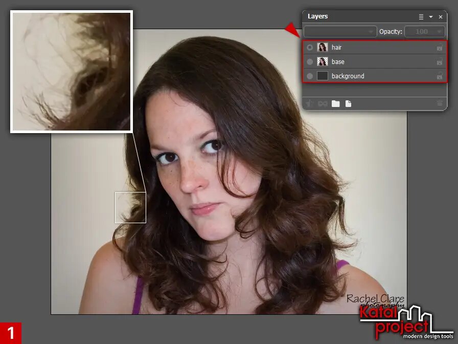 1 – Исходный документ с фотографией девушки